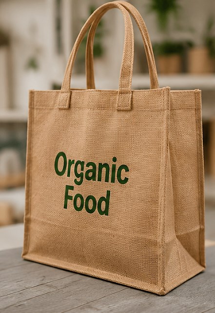 Custom Jute Bags for Organic Food Brand