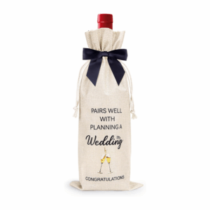 Wine Bottle Gift Bags Wedding Gifts For Groom Bride, 1Pc Reusable Gift Bags With Drawstrings