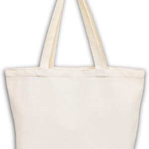 Sac fourre-tout en toile, poches, fermeture éclair, durable, léger, sac en tissu de coton, cadeaux