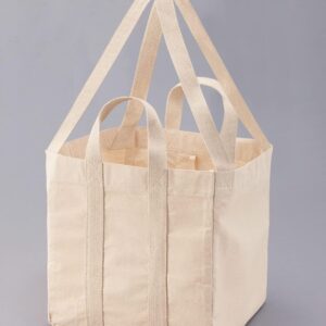Sac fourre-tout standard de base, toile, coton, épaule, avec soufflet, uni, blanc, épais, durable, 340,2 g (12 oz)