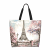 canvas winter tote bag
