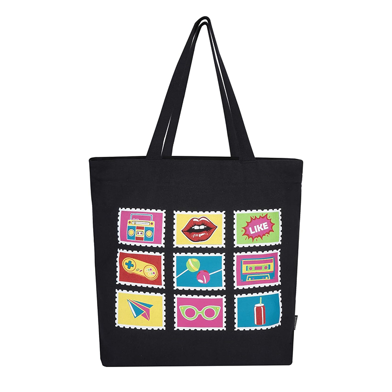 Canvas reusable tote bag for women