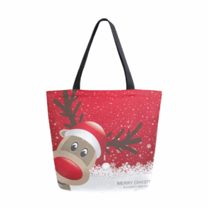 Customized Christmas canvas bags, Christmas Eve party gift bags, souvenir bags, eco-friendly canvas tote bags for shopping.
