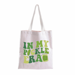 In My Pickle Era Tote Bag Gift for Pickle Lover Funny Food Reusable Tote Bag Pickle Jar Gift Retro Pickle Slut Shopping Bag