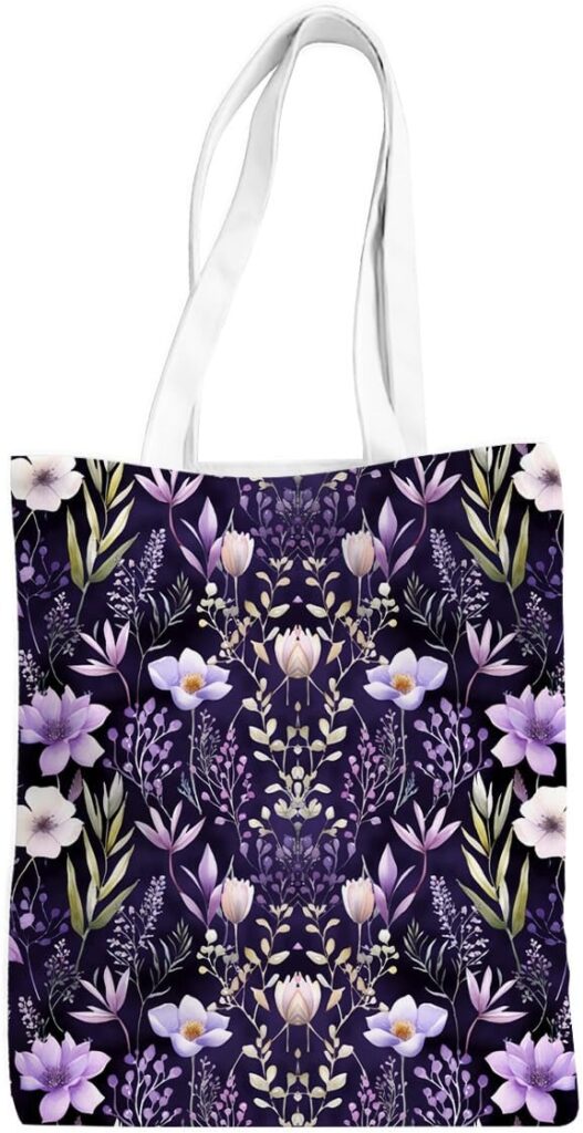 Bolso retro de flores de hongos para mujer, bolsa reutilizable de playa, bolsa de la compra de la compra, agradecimiento Regalos de cumpleaños de Navidad