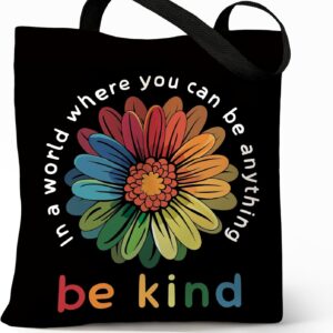 Sac tote esthétique mignon pour femmes, sac d’épaule pliable en coton réutilisable avec poche zippée