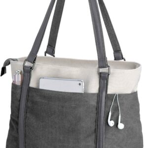 Sac de travail pour femmes avec compartiment pour ordinateur portable, poches à fermeture éclair, sacs à bourses pour professeurs