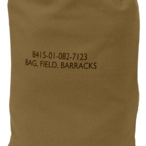 Sac de caserne en toile Rothco Multifonctionnel, fiable et durable pour le terrain et les déplacements, Coyote Brown – 18&nbsp;» x 27&nbsp;»