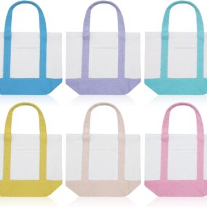 Sacs fourre-tout Eccliy Mini Tote Sacs 13&nbsp;» x 11&nbsp;» x 6&nbsp;» Petit sac de courses en vrac avec poignée de poche Blank Heavy Duty Recyclable Recyclable