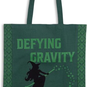 Steel Mill & Co Cute Canvas Tote Bag for Theater Lovers, Aesthetic Reusable/Foldable Bag for College/Work/Groceries, Defying Gravity