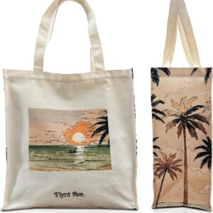 Sac tote esthétique d’été avec poche intérieure zippée pour objets personnels. Le sac fourre-tout le monde pour le travail, le sport, la danse, le sac de yoga, le sac de sport. Sac de plage pour voyager.