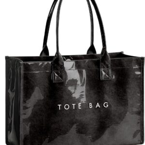 Bolso de mano KALIDI de PVC para mujer, bolsos de papeleo Kraft para mujer, bolsos con asa superior