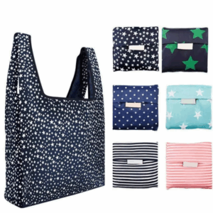 Customized nylon foldable shopping bags, eco-friendly tear-resistant nylon bags, reusable foldable polyester shopping bags
