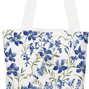 Canvas gift tote bag, Cute canvas tote bag, reusable grocery bag, floral gift bag, shopping bag(Love heart)