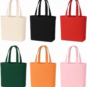 Small Canvas Tote Bag, 6 Colors Gift Bags for Holidays, Birthdays, Christmas, DIY Printing