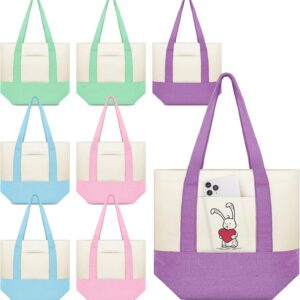 Canvas Tote Bag with Pockets Duty Canvas Sublimation Blank Small Bag Mini Reusable Tote for Crafts DIY