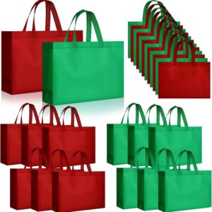 Gifts Bags Large Non Woven Tote Bags Valentine Reusable Gift Bag with Handles for Goodie Shopping Holiday Birthday Party Favor(13.78×9.8×3.94 Inch)