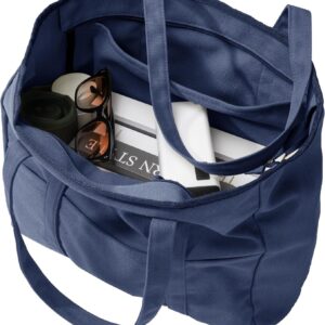 Extra Large Canvas Tote Bag for Women Men, Utility Work Bags with Zipper