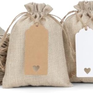 Burlap Bags with Drawstring – 30Pcs Gift Bags for Wrapping Christmas Favors, DIY Craft, Candles, Souvenirs, For Birthday, Gathering, Customers, Small Business