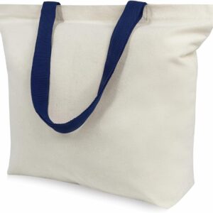 Canvas Tote Bags with Magnetic Snap, Reusable Grocery Shopping Bags, DIY Your Creative Designs