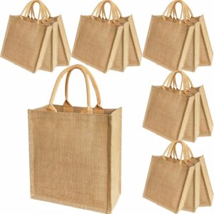burlap tote bags jute Handbags bridesmaid gift Vertical version 11×6×13 inch