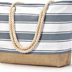 Sacs de plage pour femmes Grands sacs fourre-tout en toile Sacs de plage Sacs de plage imperméables Sac de piscine anti-sable Essentiels de voyage