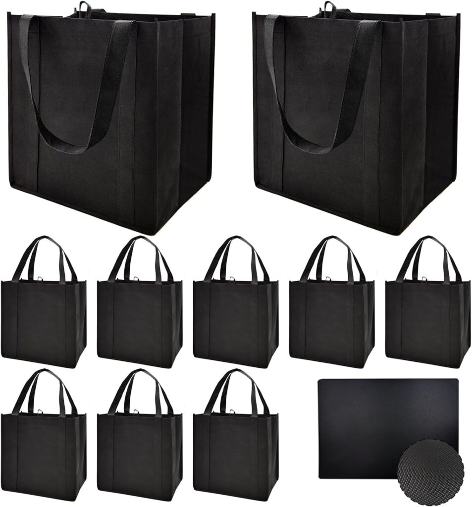 High-Quality Custom Foldable Shopping Bags Manufacturer 2 Reusable Reinforced Handle Grocery Bags