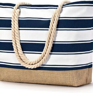 Sacs de plage pour femmes Grands sacs fourre-tout en toile Sacs de plage Sacs de plage imperméables Sac de piscine anti-sable Essentiels de voyage
