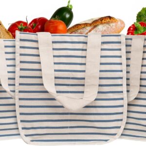 Best Cloth Tote Shopping Bags Heavy Duty & Premium – Reusable Canvas Shopping Bags for Groceries – Washable & Eco-friendly Cloth Beach Bags with Handles – Perfect Picnic Tote Bags