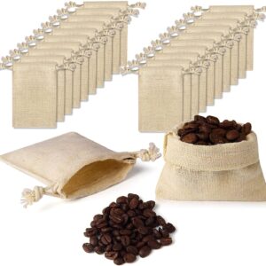 Pack of 20PCS 3×3.7Inch Double Drawstring Cotton Cloth Bag for Small Jewelry Bracelet Beads Spice Gift Bags