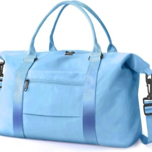 Travel Duffle Bag, Waterproof Weekender Carry On Tote Bags for Women, Sport Gym Bag for Men, Hospital Bag for Labor and Delivery, Overnight Luggage Bag with Trolley Sleeve Coral Pink (复制)