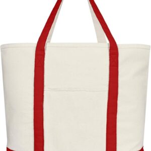 Heavy Duty Cotton Canvas Tote Bag (Zippered)