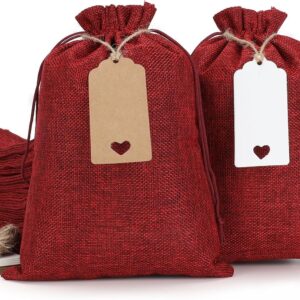 Burlap Bags with Drawstring – 30Pcs Gift Bags for Wrapping Christmas Favors, DIY Craft, Candles, Souvenirs, For Birthday, Gathering, Customers, Small Business