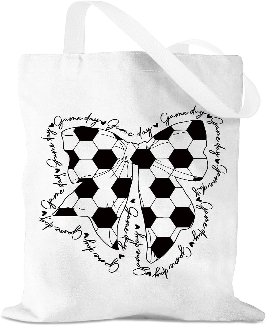 football canvas tote bag