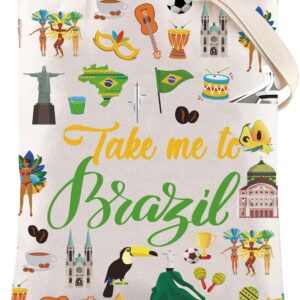 Sac cosmétiques de voyage LEVLO Brazil Brazil – Sac souvenir de la Coupe du Monde pour fermeture éclair pour le voyageur