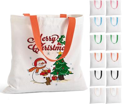 10oz Premium Cotton Blank Canvas Tote Bag Series: Bulk Buyer’s Guide 1 Wholesale 10oz premium blank cotton canvas tote bags featuring customizable colorful handles for retail brands