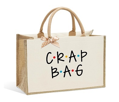 Custom Jute Tote Bag Manufacturer Natural Burlap Shopping Bag with Cotton Handles
