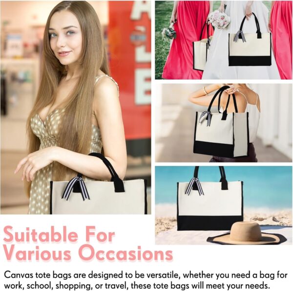 Natural eco-friendly canvas tote bag carried by woman for daily summer outing