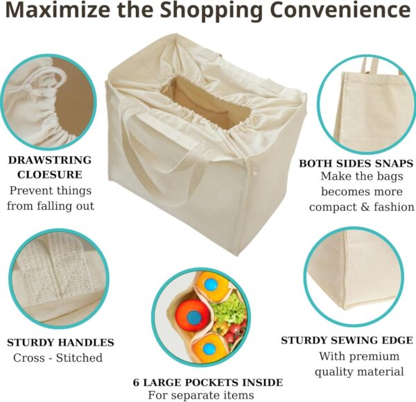 2026 Supermarket Bulk Sourcing Guide: Why 16oz Heavy-Duty Foldable Canvas Tote Bags Are the Smart Choice for Grocery Chains & Retailers 2 Extra large washable canvas tote bag for retail stores and bulk grocery shopping
