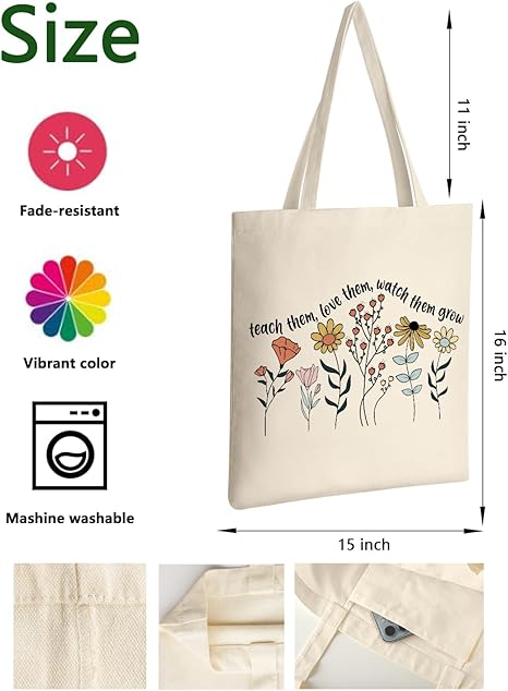 Angle latéral de sac fourre-tout en toile poly-coton de 16 oz montrant une poignée en sangle en coton renforcé et une construction robuste