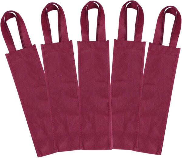Non-Woven Wine Gift Bags for Retail & Event Gifting: GSM & Custom Print Options | Xiangfu Wholesale Sourcing Guide 1 Bulk 24-pack non-woven wine bottle bags with handles in dark red, custom wholesale gift packaging.